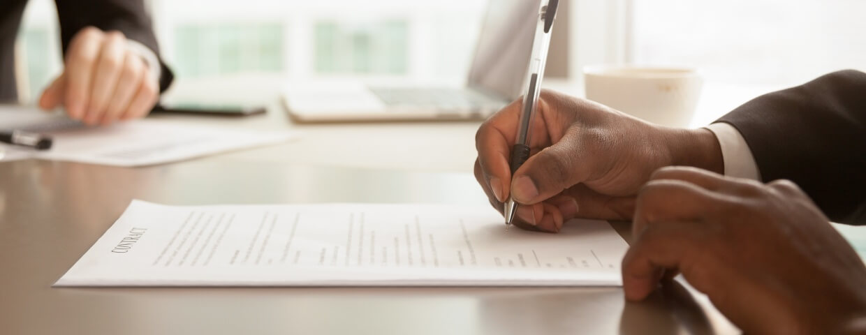 signing contract for a multifunction printer