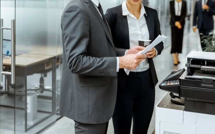 office mfp device on desk